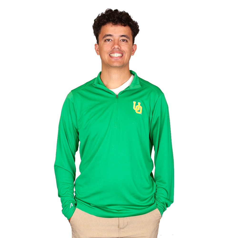 Interlocking UO, Antigua, Green, Pullover, Polyester, Men, Performance, Tribute, 1/4-zip, Sweatshirt, 956458
